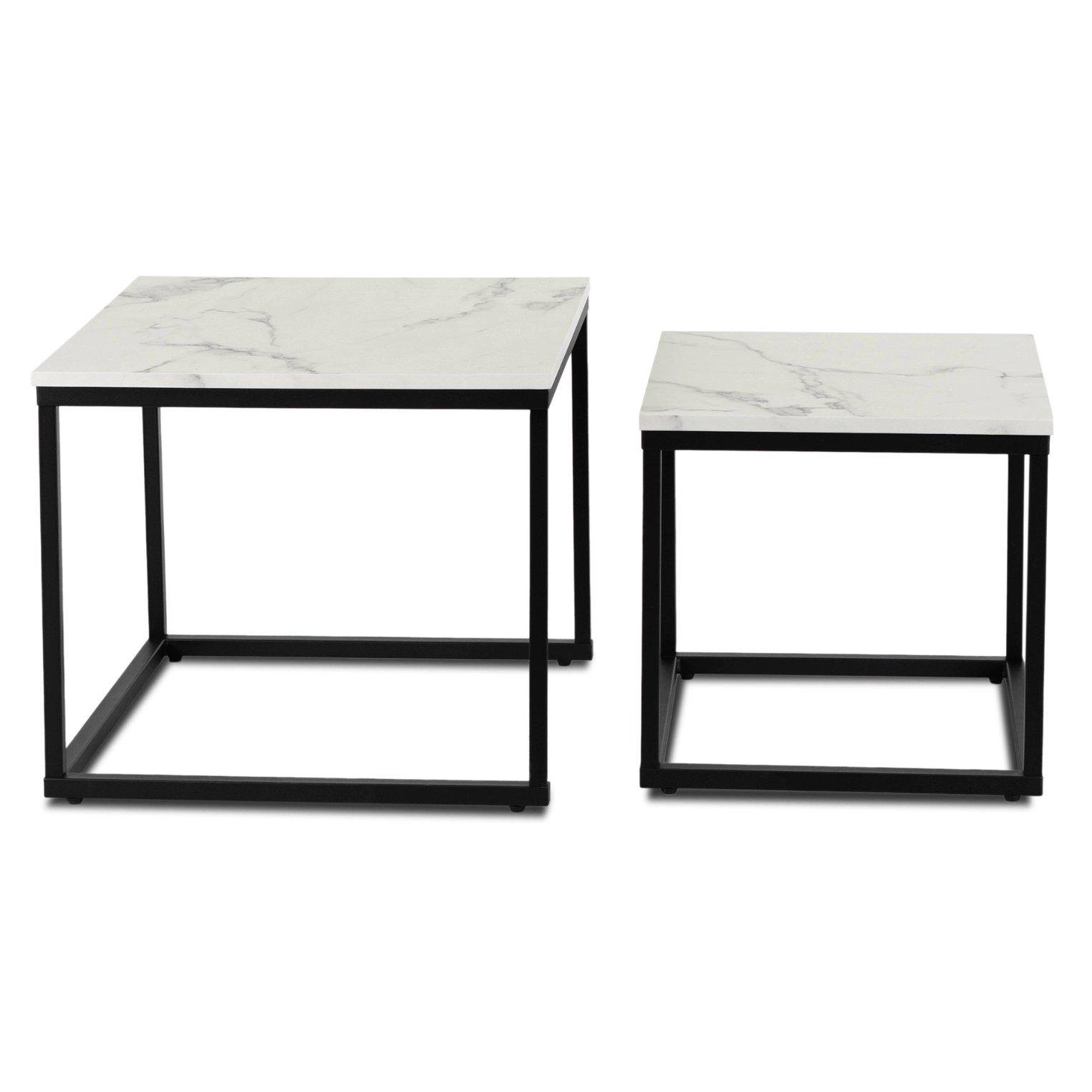 Комплект журнальных столов Mebel Elite ORI Marmur 2 шт. Белый (ME.ORI/BM/CZ/L) - фото 3 Комплект журнальных столов Mebel Elite ORI Marmur 2 шт. Белый (ME.ORI/BM/CZ/L) - фото 3