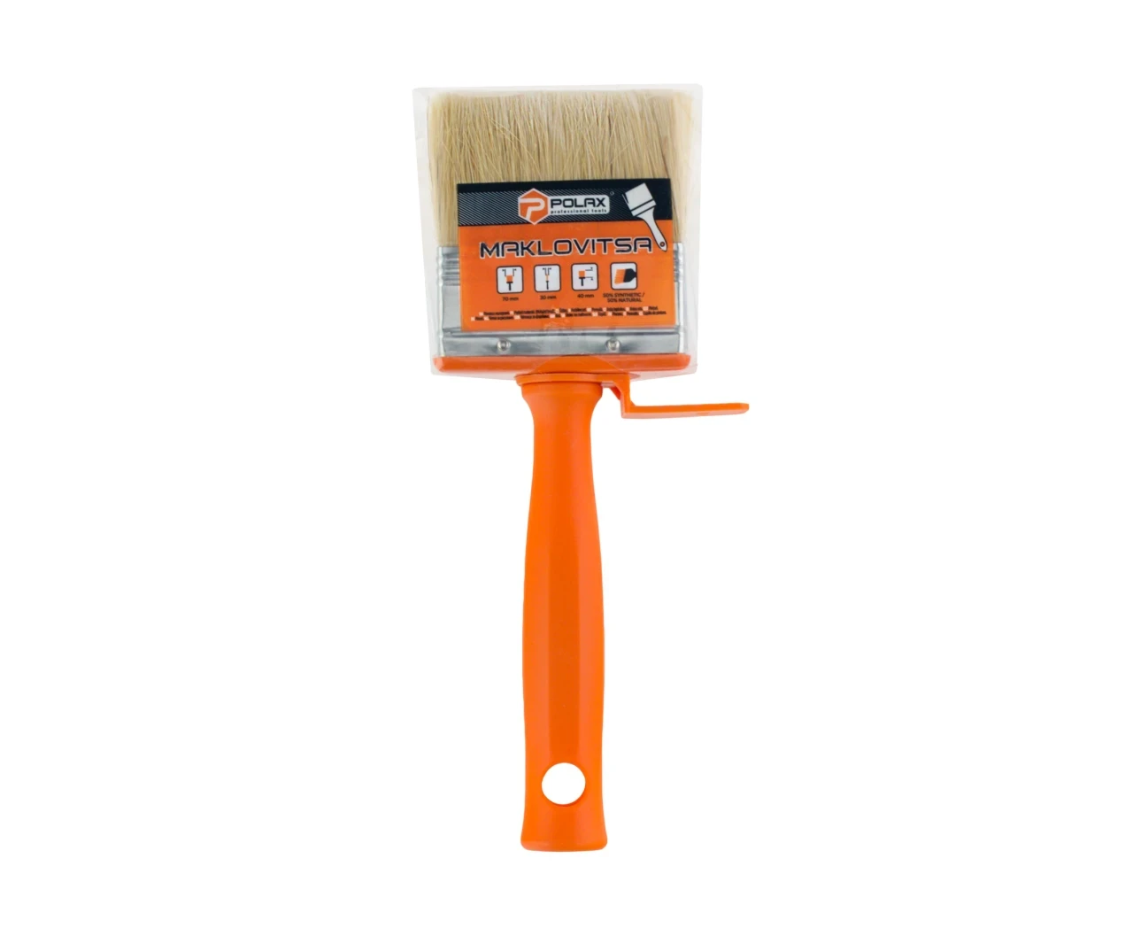 Кисть смазочная 30х70 мм пластиковая ручка смешанный ворс (2428621322) - фото 2