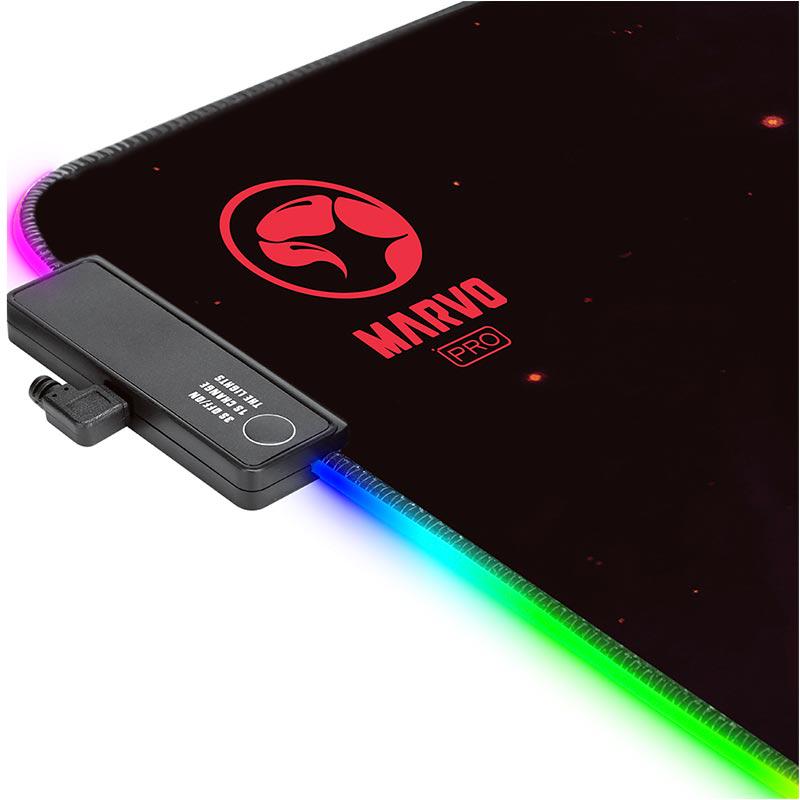 Коврик для мыши MARVO G45 RGB Mousepad с рисунком 80х30,5 см Черный - фото 3