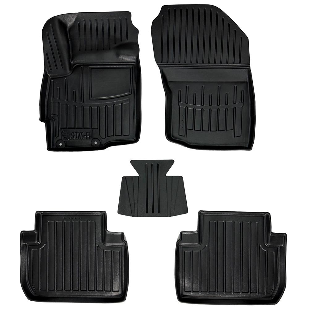 Коврики в салон SOVA-PL для Mitsubishi Outlander 2012-2020 резиновые 5 шт. Черный (28800460)