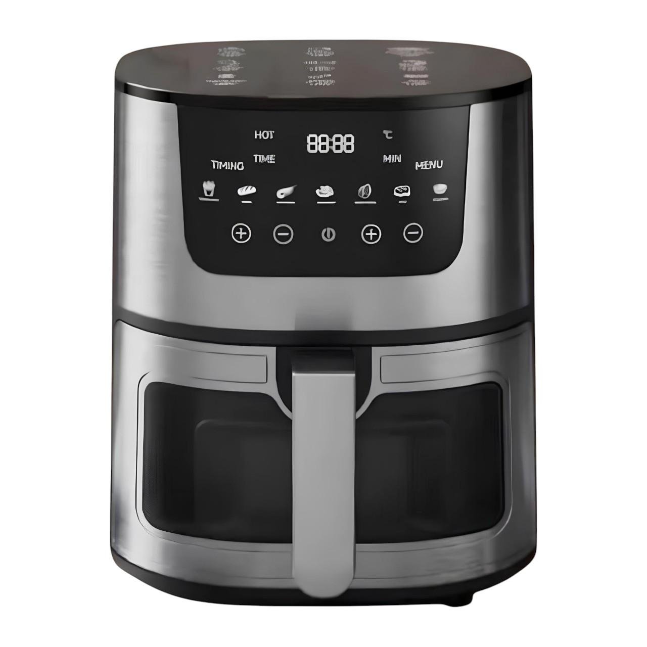 Фритюрниця безолійна Top Kitchen TK 003010 з регулюванням температури та сенсорним дисплеєм 4000 Вт 8 л (є308)