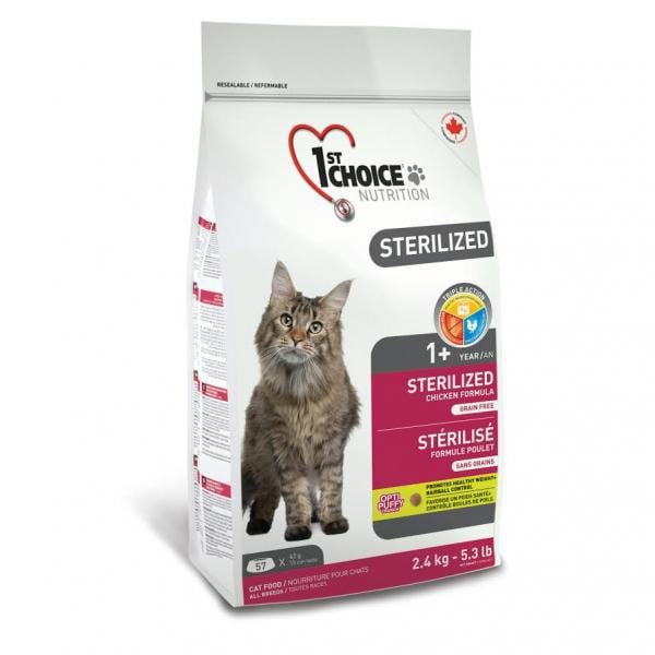 Корм для кошек 1st Choice Sterilized Chicken 2,4 кг
