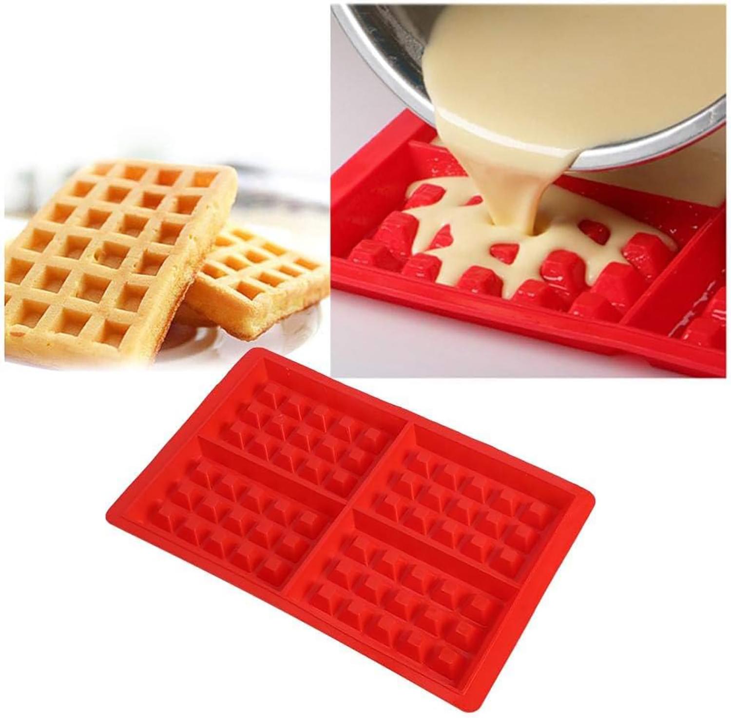 Форма силіконова для випікання вафель 2 шт. 28x18x1,5 см Жовтий - фото 5 Форма силіконова для випікання вафель 2 шт. 28x18x1,5 см Жовтий - фото 5