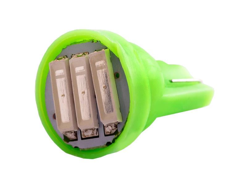 Автомобільна лампа світлодіодна LEDUA T10-7020-3 SMD 12V Зелений (848)