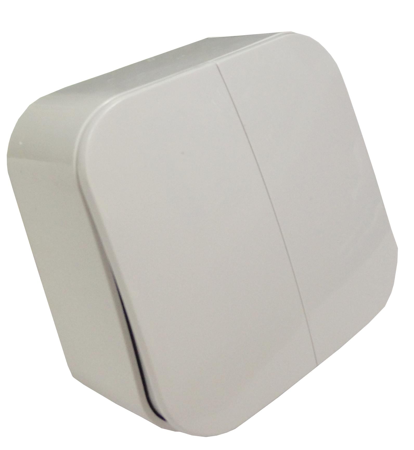 Вимикач двоклавішний MODA 10А Білий