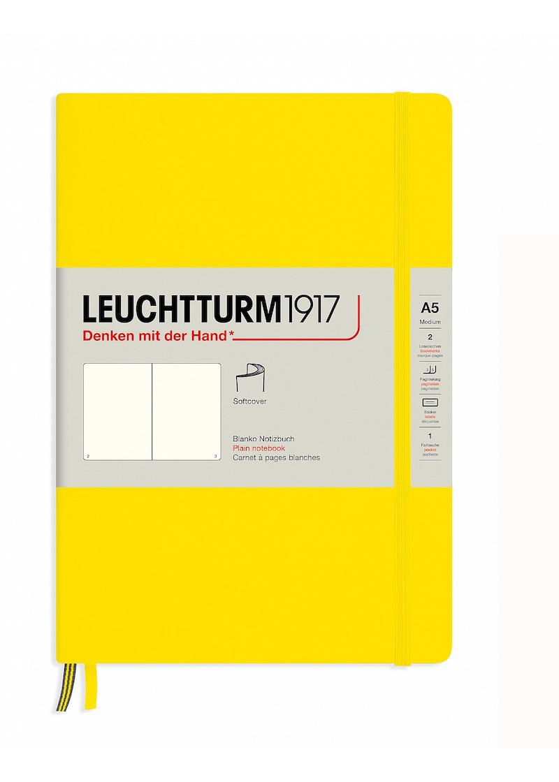 Блокнот Leuchtturm1917 средний мягкая обложка точка лимонная (362846)