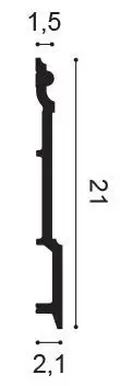 Плінтус Orac Dеcor грунтований 2000x21x210 мм (SX191) - фото 2