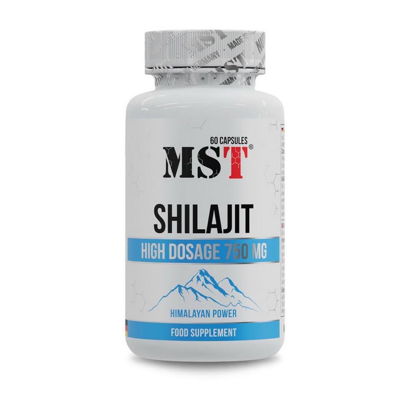 Шилажит MST Shilajit 750 mg с фульвовой кислотой 60 капс.