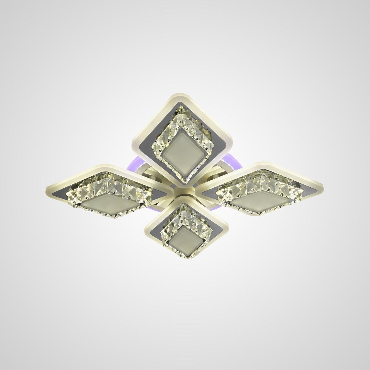 Люстра светодиодная Valeso с подсветкой 166W 3000-6000К Хром (V K28921-4-TL CR)