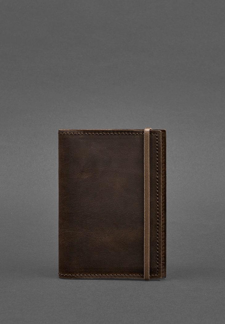 Обкладинка шкіряна для паспорта 1.0 Темно-коричневий Crazy Horse (A-026097)