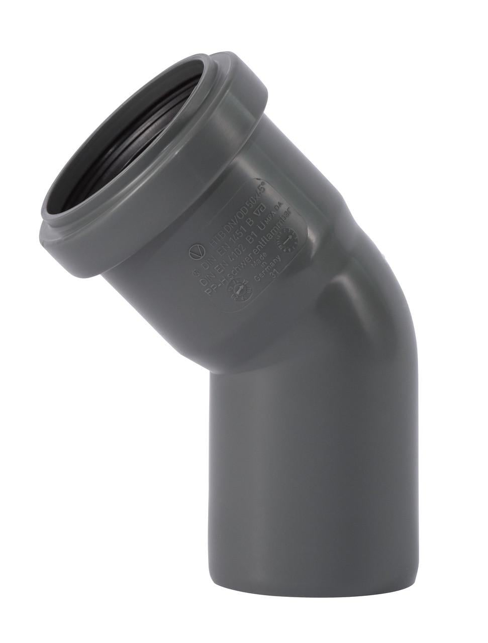 Коліно Ostendorf HT Safe 45° 50 мм (172120) Коліно Ostendorf HT Safe 45° 50 мм (172120)