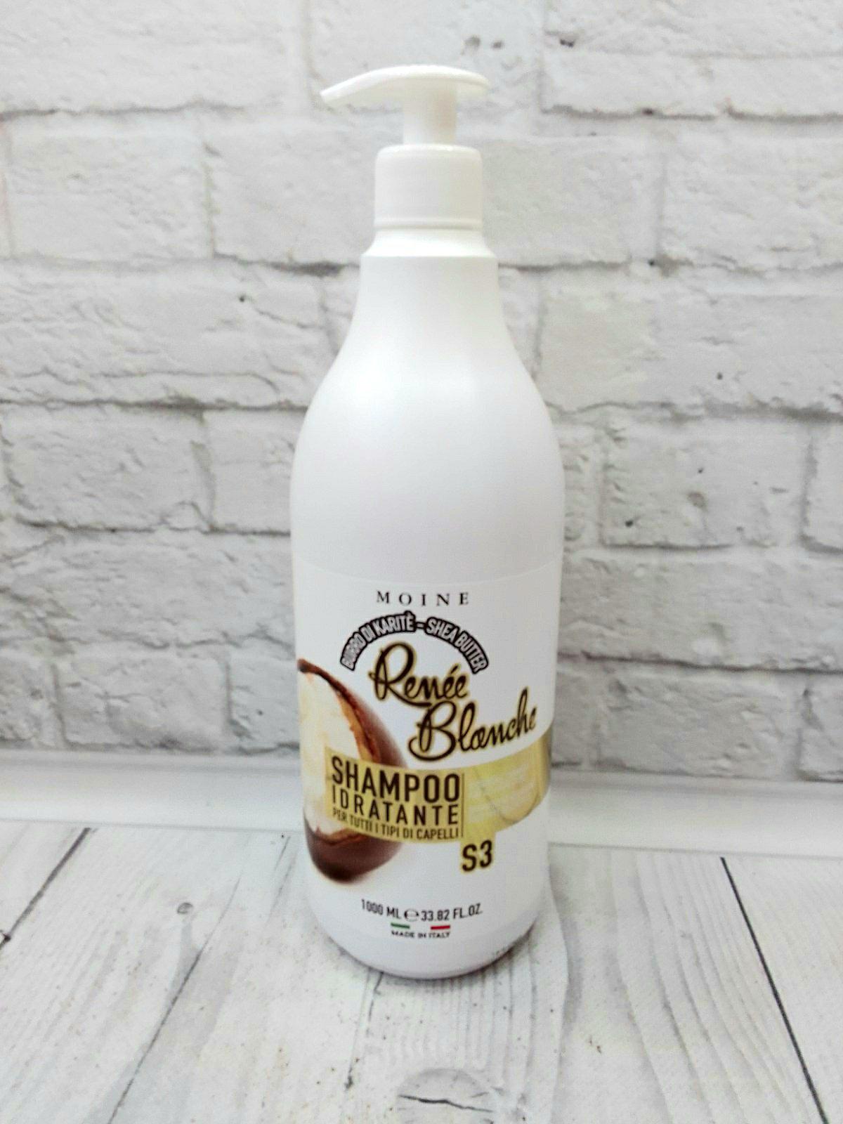 Профессиональный шампунь Rene'e Blanche Moine S1 Moine S3 Burro di Karite 1л