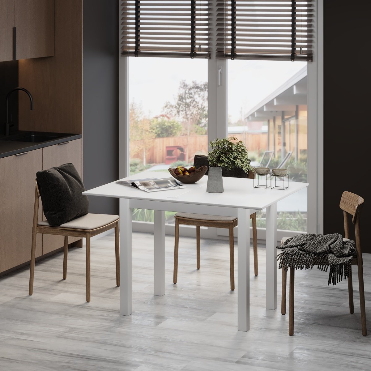 Стол-трансформер ART IN HEAD Dinner Glass 900x754x600 мм Белый бриллиант/Графит (TB16010100102) - фото 4 Стол-трансформер ART IN HEAD Dinner Glass 900x754x600 мм Белый бриллиант/Графит (TB16010100102) - фото 4