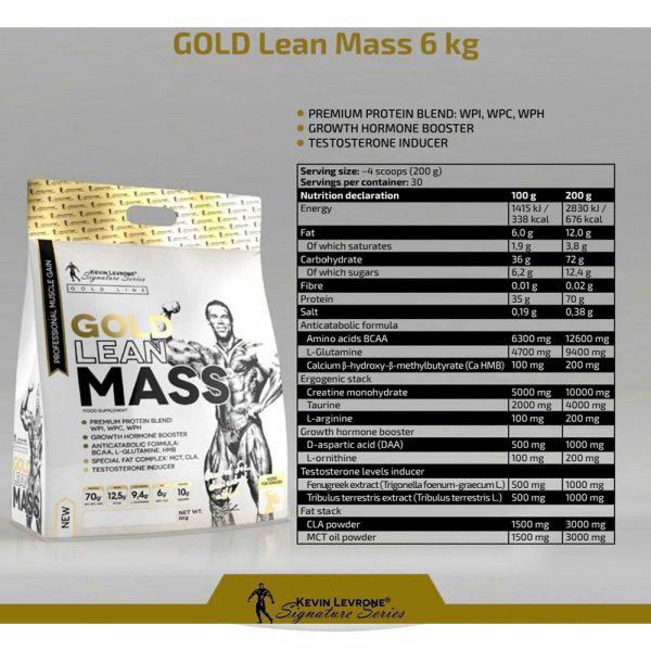 Гейнер Gold Lean Mass Snikers 6000 г - фото 2