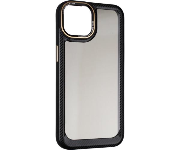 Чохол накладка Carbon Style Bumper case для iPhone 14, Black Чорний - фото 7