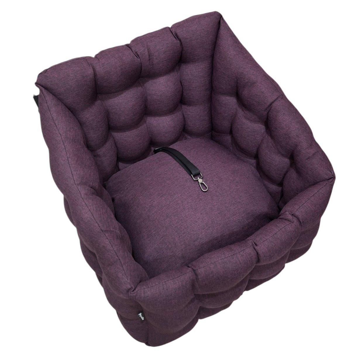 Автомобільне крісло для собак Huge and Tiny зі знімними ременями 50x45 см Фіолетовий - фото 6 Автомобільне крісло для собак Huge and Tiny зі знімними ременями 50x45 см Фіолетовий - фото 6