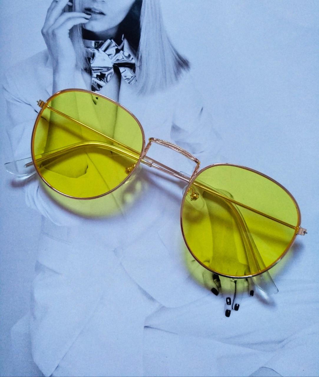 Солнцезащитные ретро очки Желтый