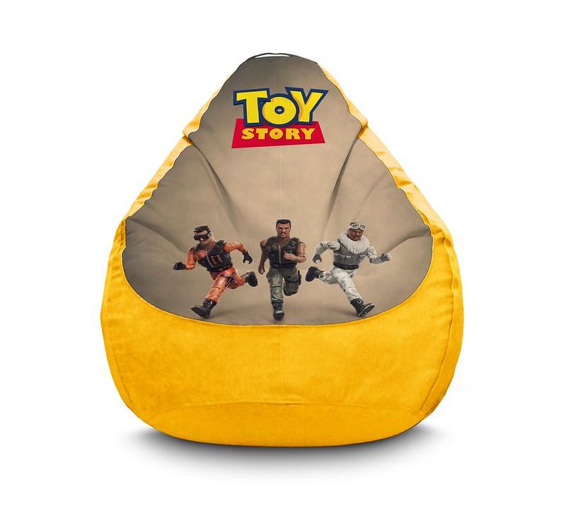 Кресло мешок iPuff Toy Story 4 Combat Carl Флок XL 80x110 см Желтый