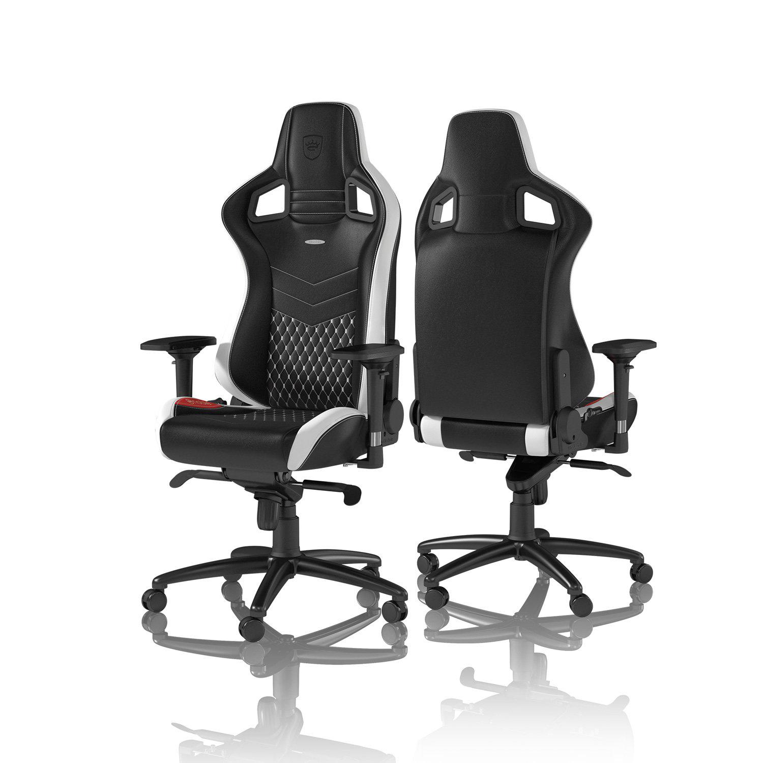 Крісло геймерське Noblechairs EPIC Real Leather Black/White/Red (507f6495) - фото 3