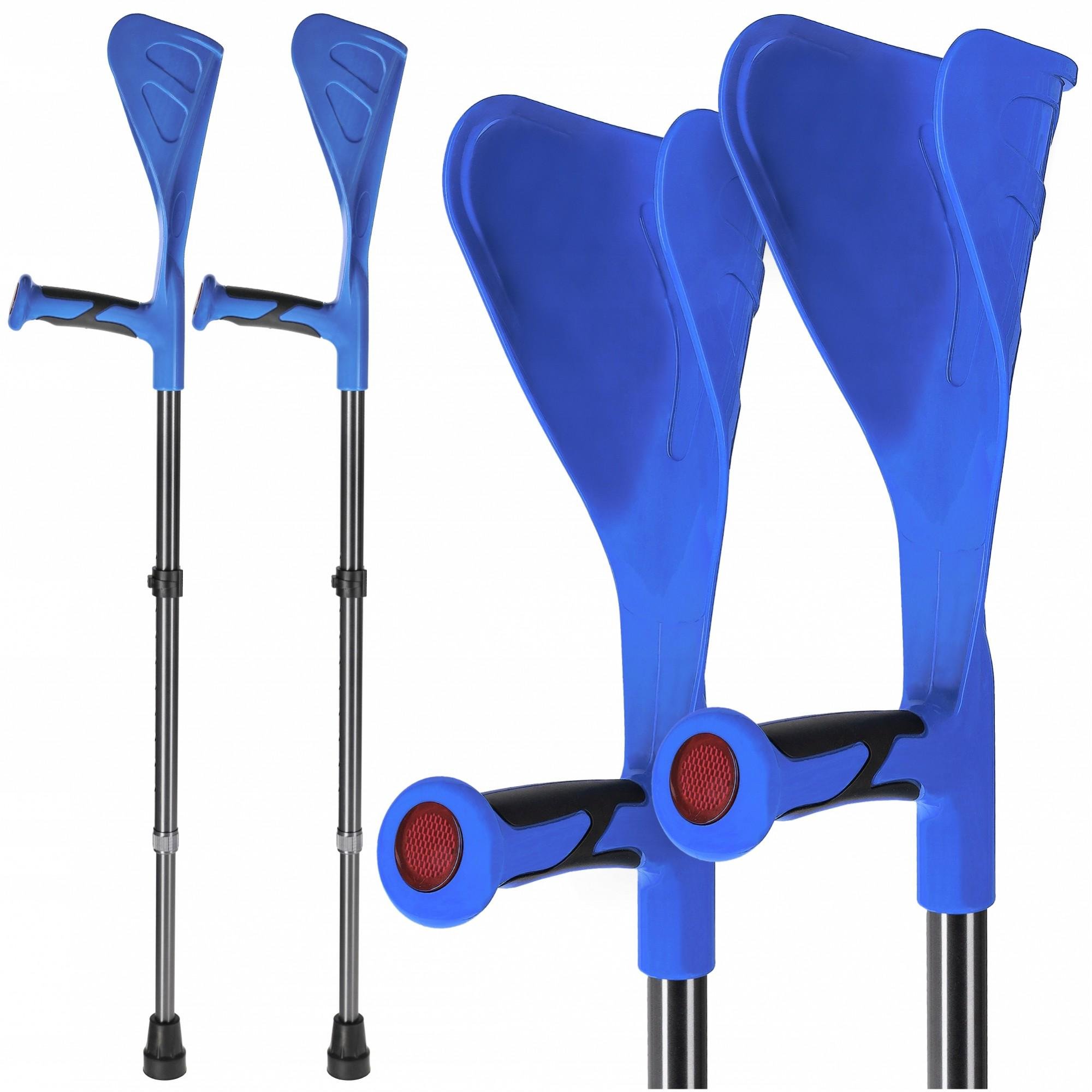 Милиці ортопедичні 4fizjo PRO 2 шт. з опорою для ліктя Blue (P-5905973403580) - фото 4