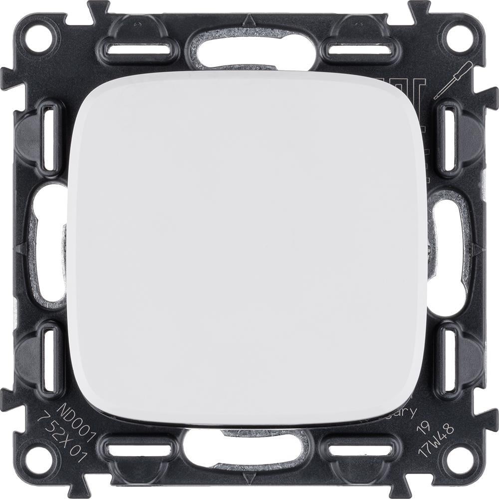 Выключатель Legrand Valena ALLURE одноклавишный/скрытый монтаж 70х70 мм Белый (752701)