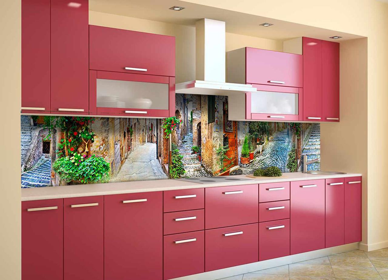 Кухонный фартук Каменные улицы из самоклеющейся виниловой пленки 60х300 см Коричневый Кухонный фартук Каменные улицы из самоклеющейся виниловой пленки 60х300 см Коричневый