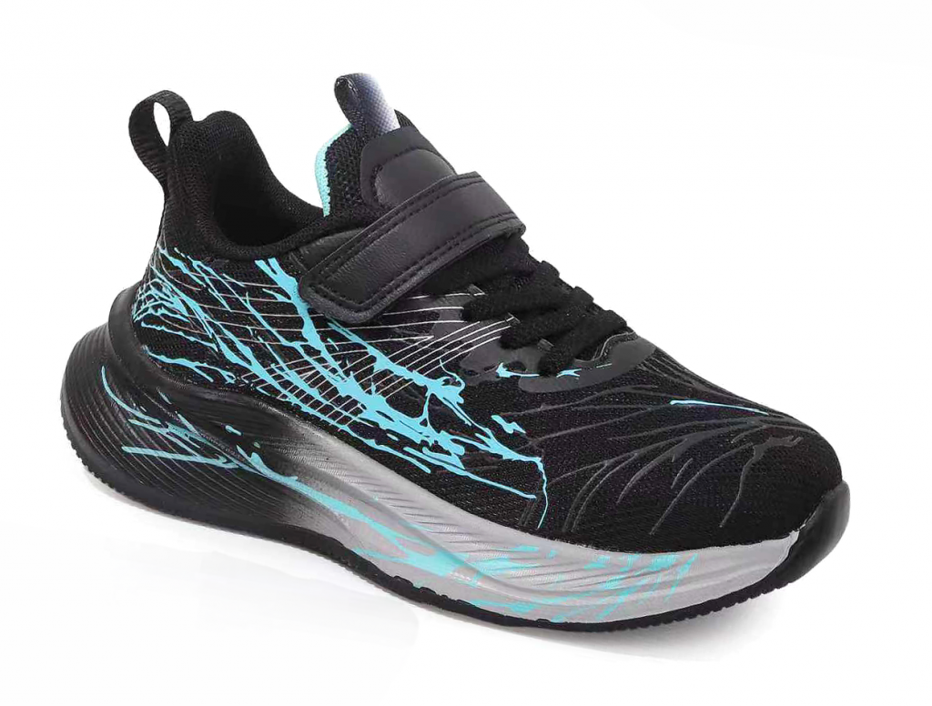 Кроссовки для мальчиков 1189 в сетку р. 36 Черно-голубой