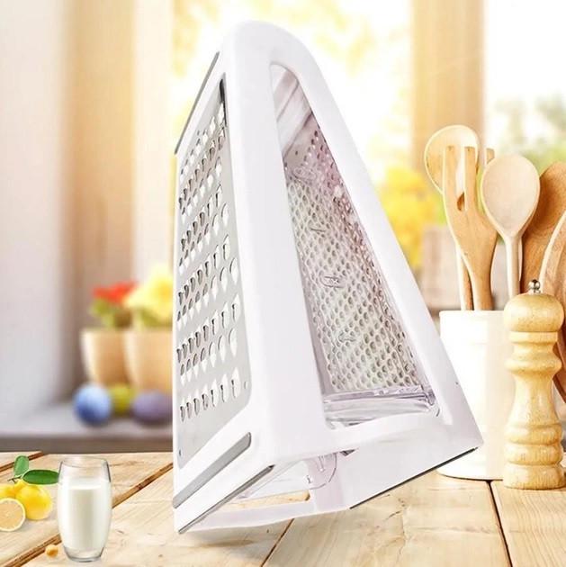 Терка кухонна двостороння з контейнером - фото 3 Терка кухонна двостороння з контейнером - фото 3