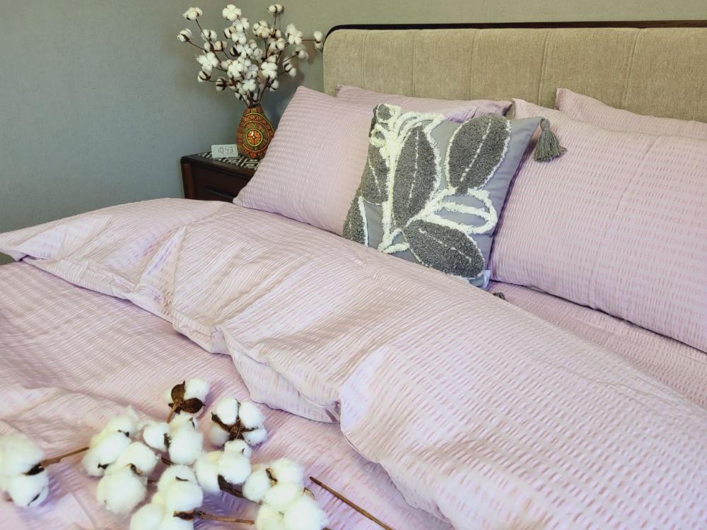 Комплект постельного белья Кис S3011 сатин Premium Gofre полуторный/наволочки 50х70/70х70 см (6440) - фото 2