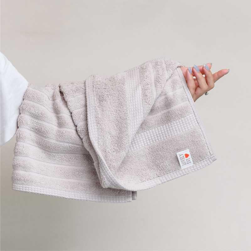 Набір рушників для ванної Lovely Svi Oxford Stripe жаккард 2 шт. 70х140/50х90 см Сіро-бежевий (351124) - фото 5