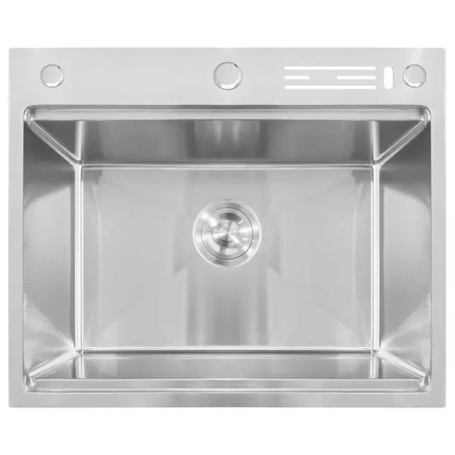 Мойка MIXXUS MH6050 Nano-Silver 3.0/0.8 со ступенью для сушки с подставкой под ножи нержавеющая сталь (24166380)