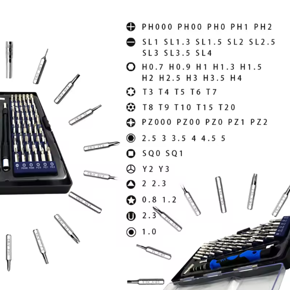 Отвертка с набором магнитных бит 58в1 (2201485762) - фото 7 Отвертка с набором магнитных бит 58в1 (2201485762) - фото 7