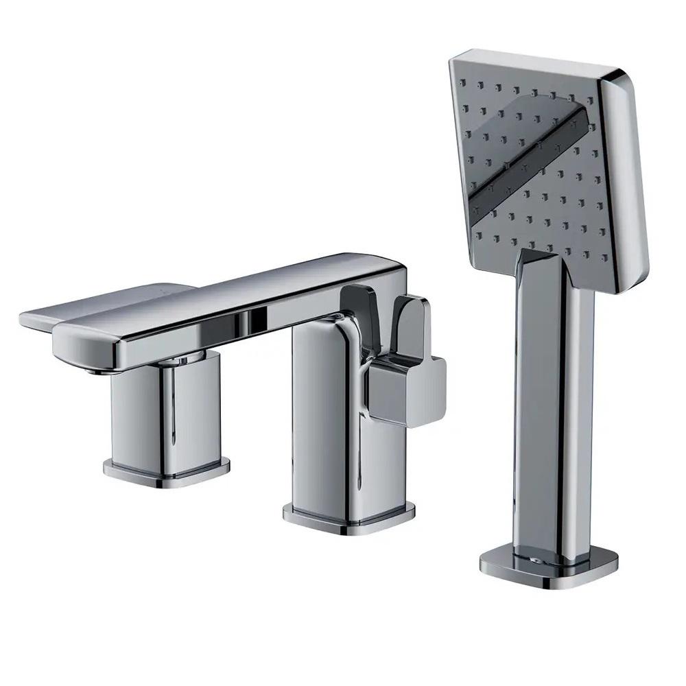 Змішувач на борт ванни Frap F1160 на три отвори Хром (171265) Змішувач на борт ванни Frap F1160 на три отвори Хром (171265)