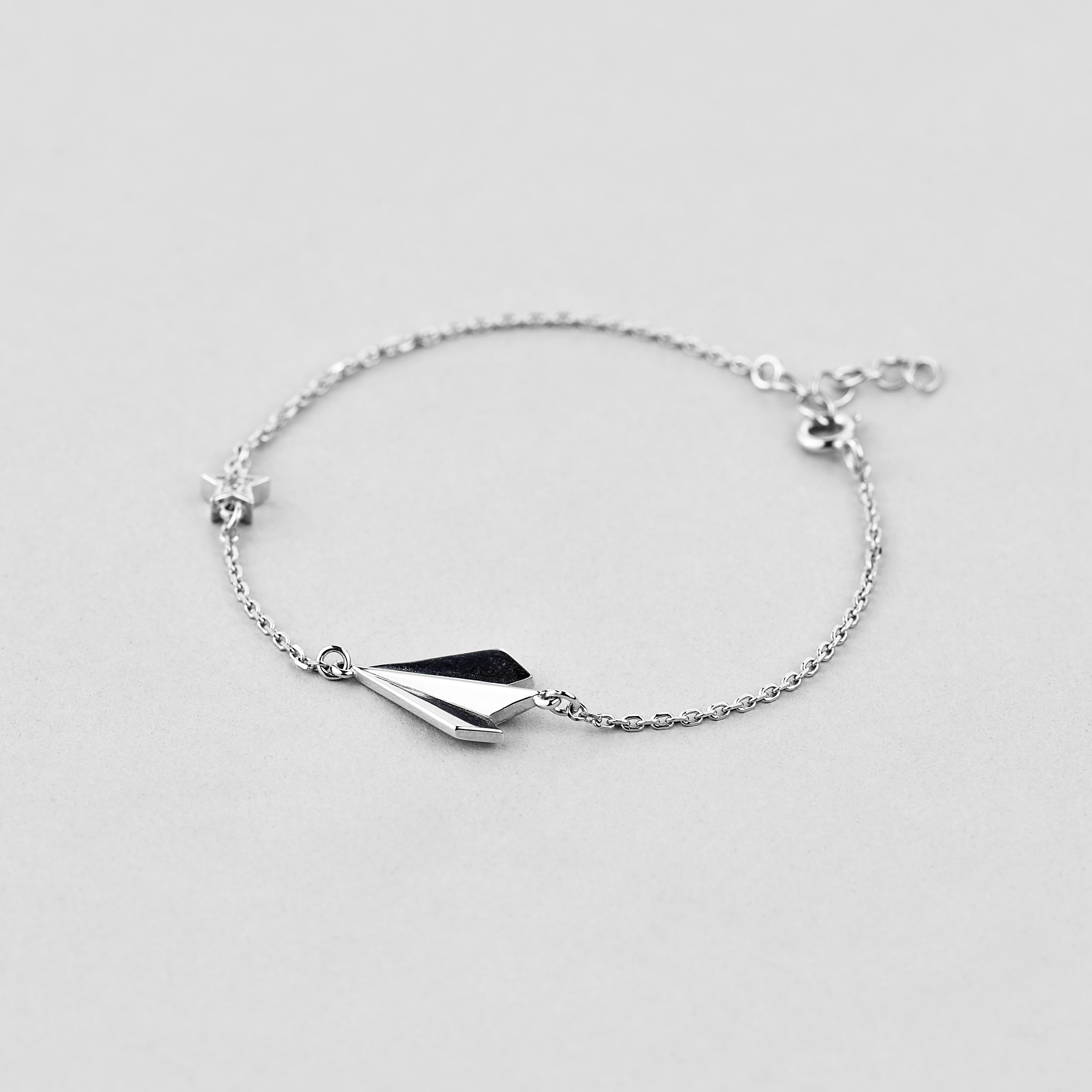 Браслет серебряный Minimal Самолетик (ВС-4695/ЛК-0363)