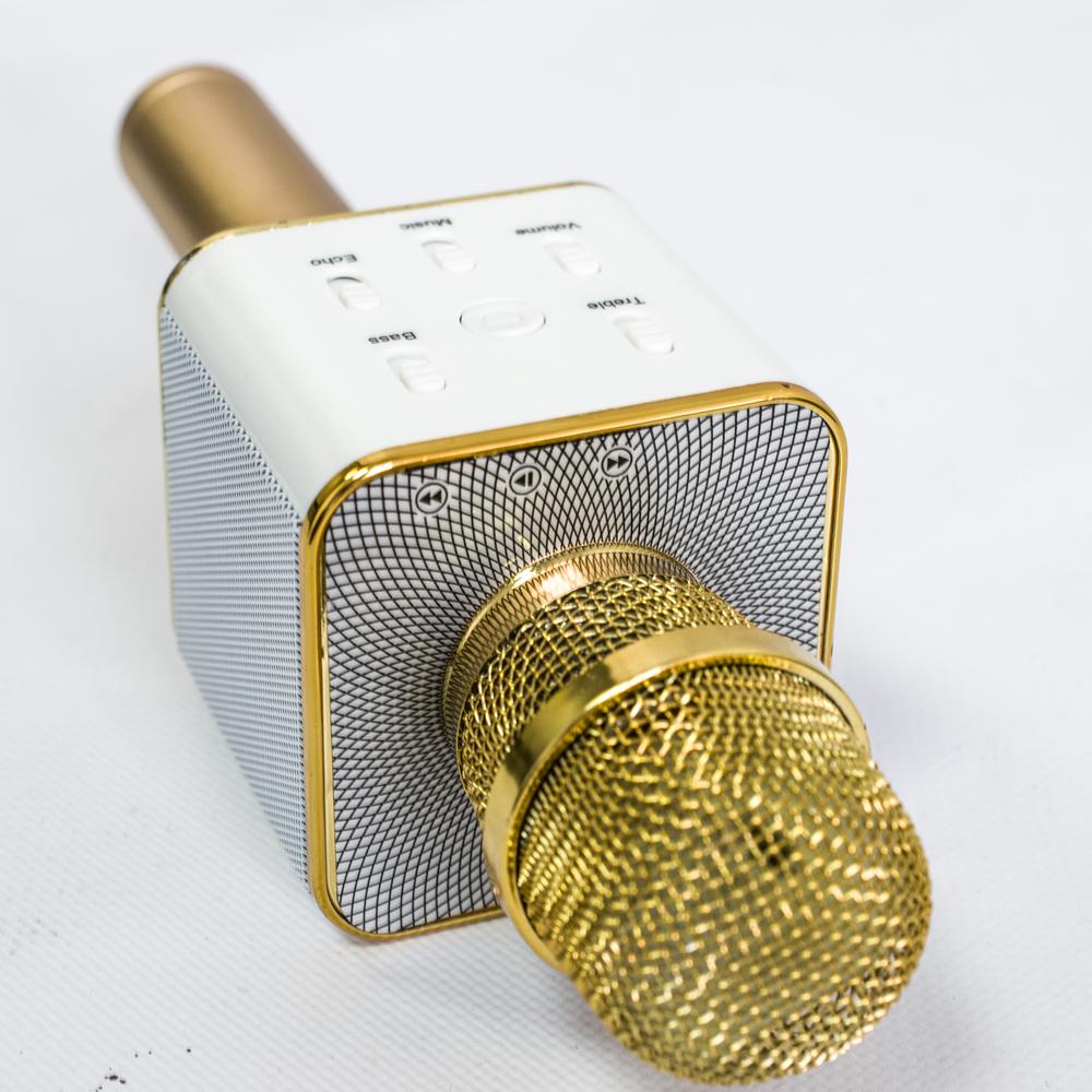 Детский микрофон Bluetooth DM Karaoke Q7 Золотой (1008643-Gold) - фото 3