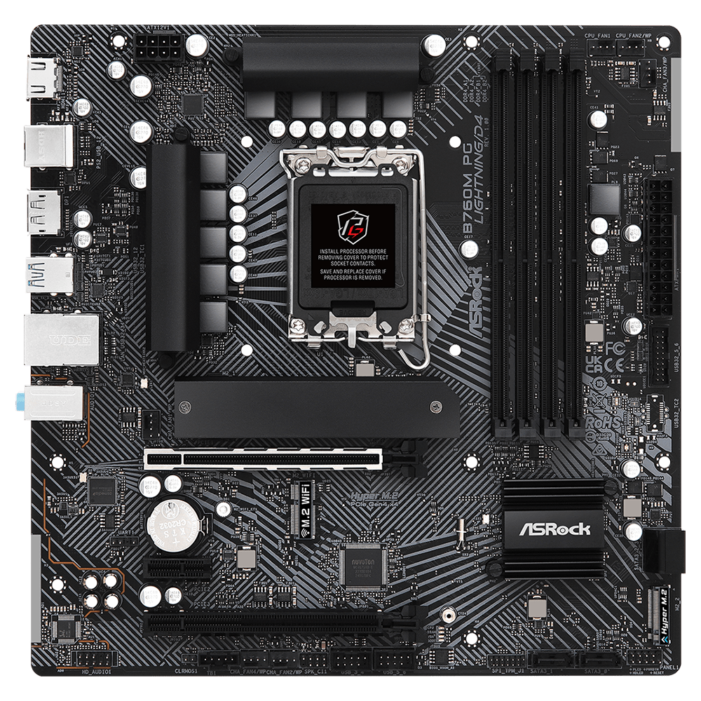 Материнська плата ASRock B760M PG Lightning/D4 (13103587) - фото 1