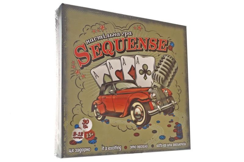 Игра настольная Strateg Sequense 30х30х7,5 см Зелено-красный (30361)