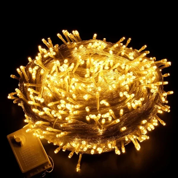 Гирлянда светодиодная уличная Капли росы 800 LED для улицы и дома 50 м Теплый белый ( (2479517816)