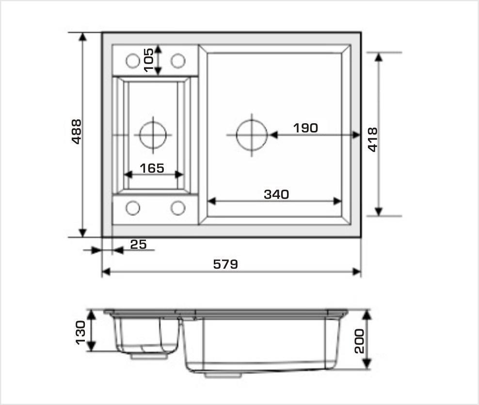 Мойка Granado SAMORA Grafito - фото 2 Мойка Granado SAMORA Grafito - фото 2