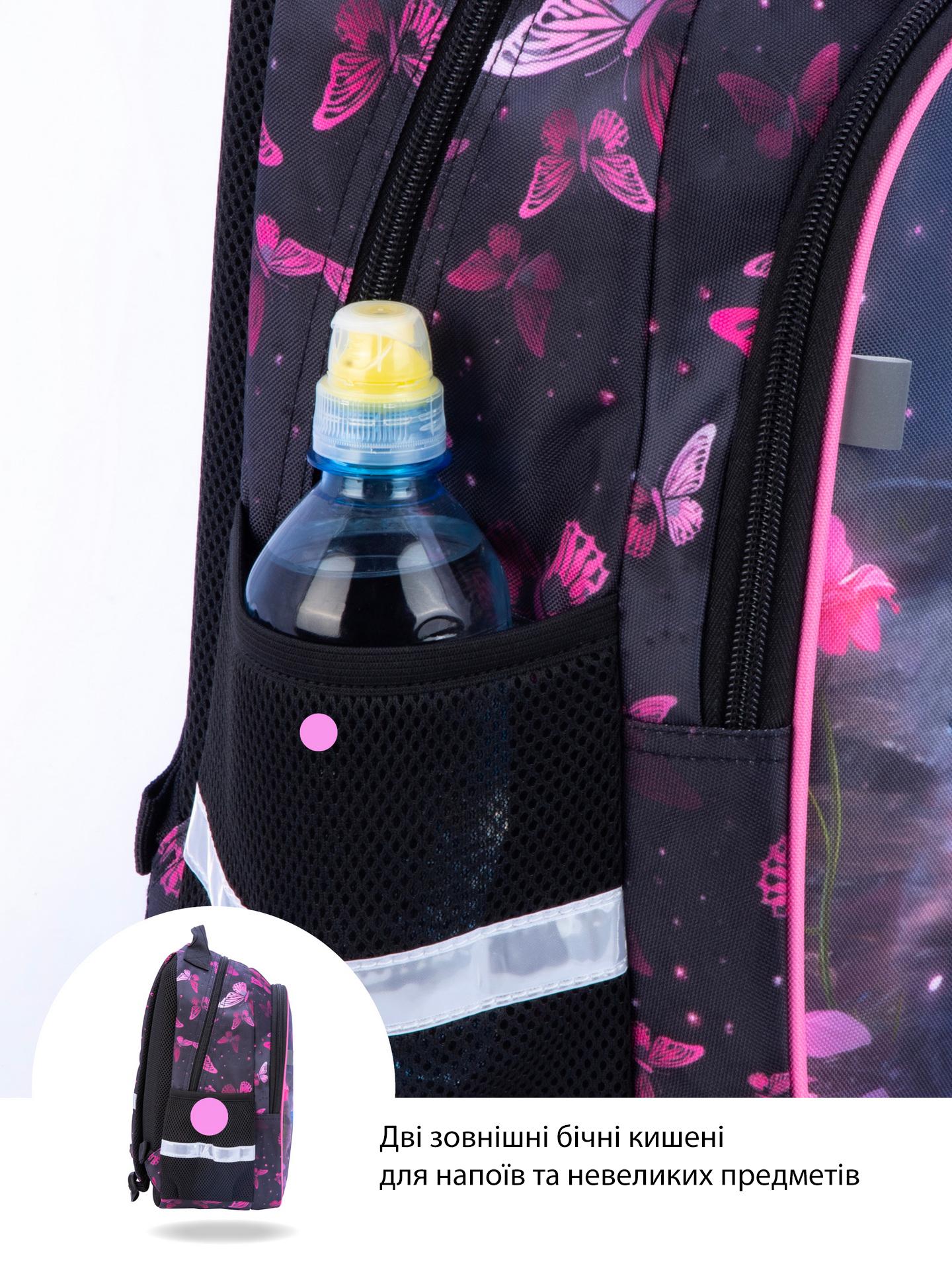 Рюкзак в 1 клас для дівчинки School Standard Котик з ортопедичною спинкою 38х28х16 см (160-3) - фото 7 Рюкзак в 1 клас для дівчинки School Standard Котик з ортопедичною спинкою 38х28х16 см (160-3) - фото 7