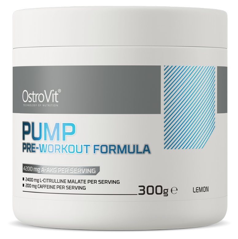Комплекс предтренировочный OstroVit PUMP PreWorkout Formula Лимон 300 г