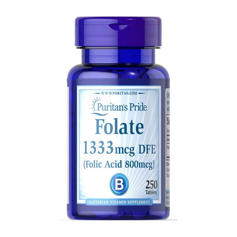 Фолиевая кислота Puritan's Pride Folic Acid 800 мкг 250 табл.