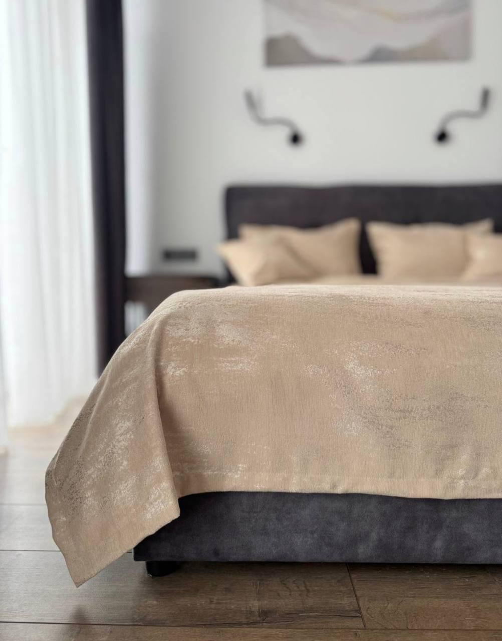 Покрывало Мрамор 120х250 см Бежевый (22000)