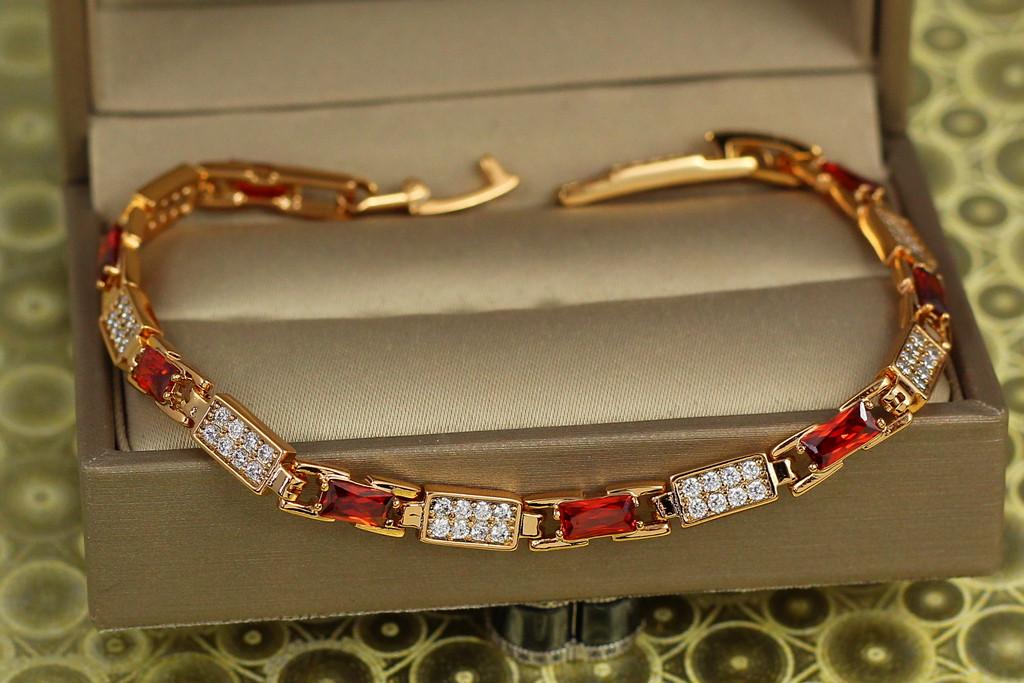 Браслет Xuping Jewelry Гравій з камінням 17 см х 5 мм Золотистий (1995757304)