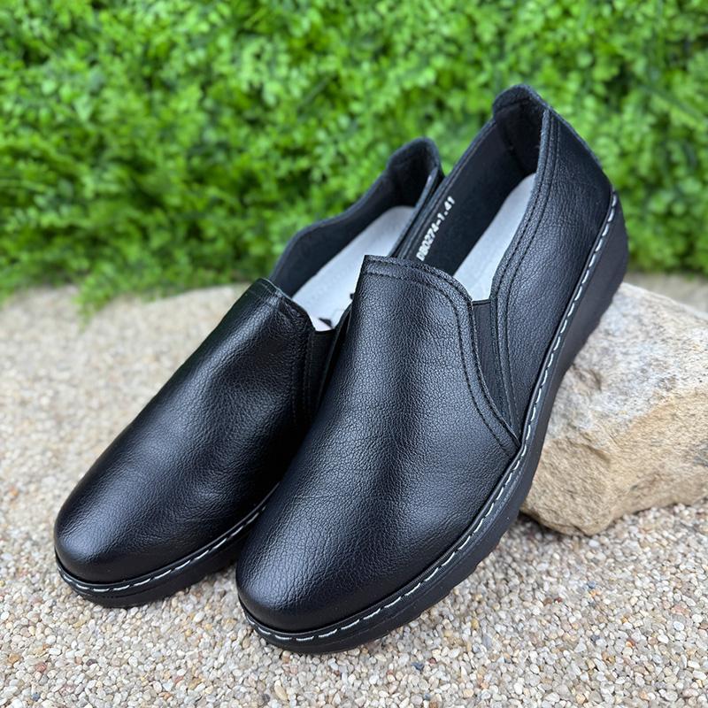 Мокасини жіночі шкіряні батали Е-002074-1 p. 41 26 см Чорний (114464772) - фото 2 Мокасини жіночі шкіряні батали Е-002074-1 p. 41 26 см Чорний (114464772) - фото 2