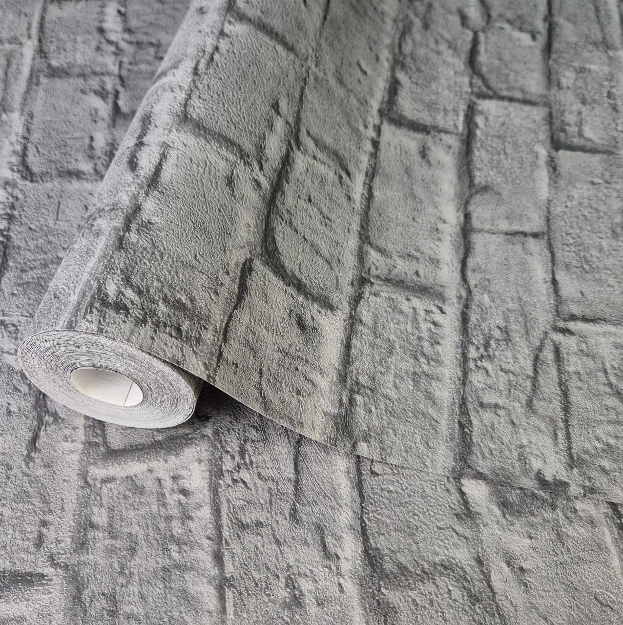 Шпалери вінілові Marburg 1034120 під цеглу для спальні/вітальні/кухні/коридору 1,06x10 м Темно-сірий (1034120) - фото 1 Шпалери вінілові Marburg 1034120 під цеглу для спальні/вітальні/кухні/коридору 1,06x10 м Темно-сірий (1034120) - фото 1