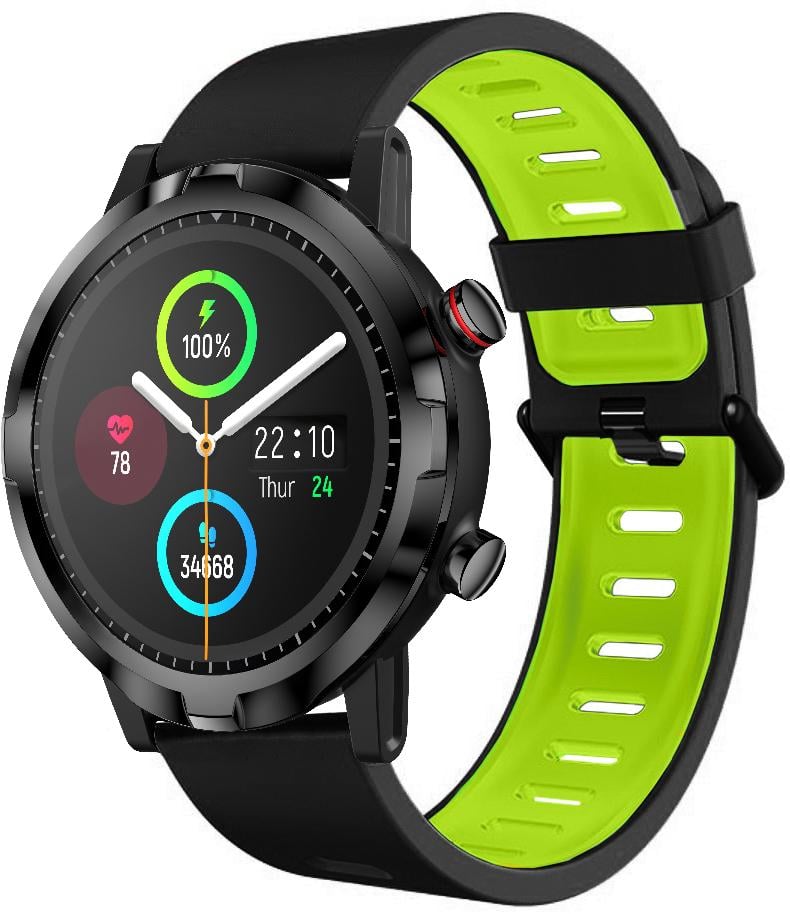 Ремінець Traf для Haylou Smart Watch RT LS05S Black-Green (23189)