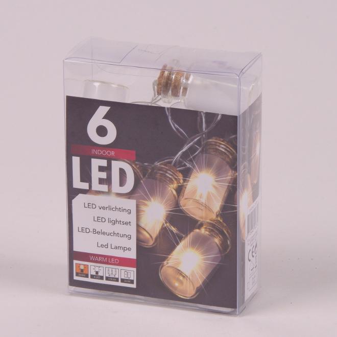 Гирлянда LED Flora Бутылки 6 светодиодов 1,1 м Теплый свет (45008)