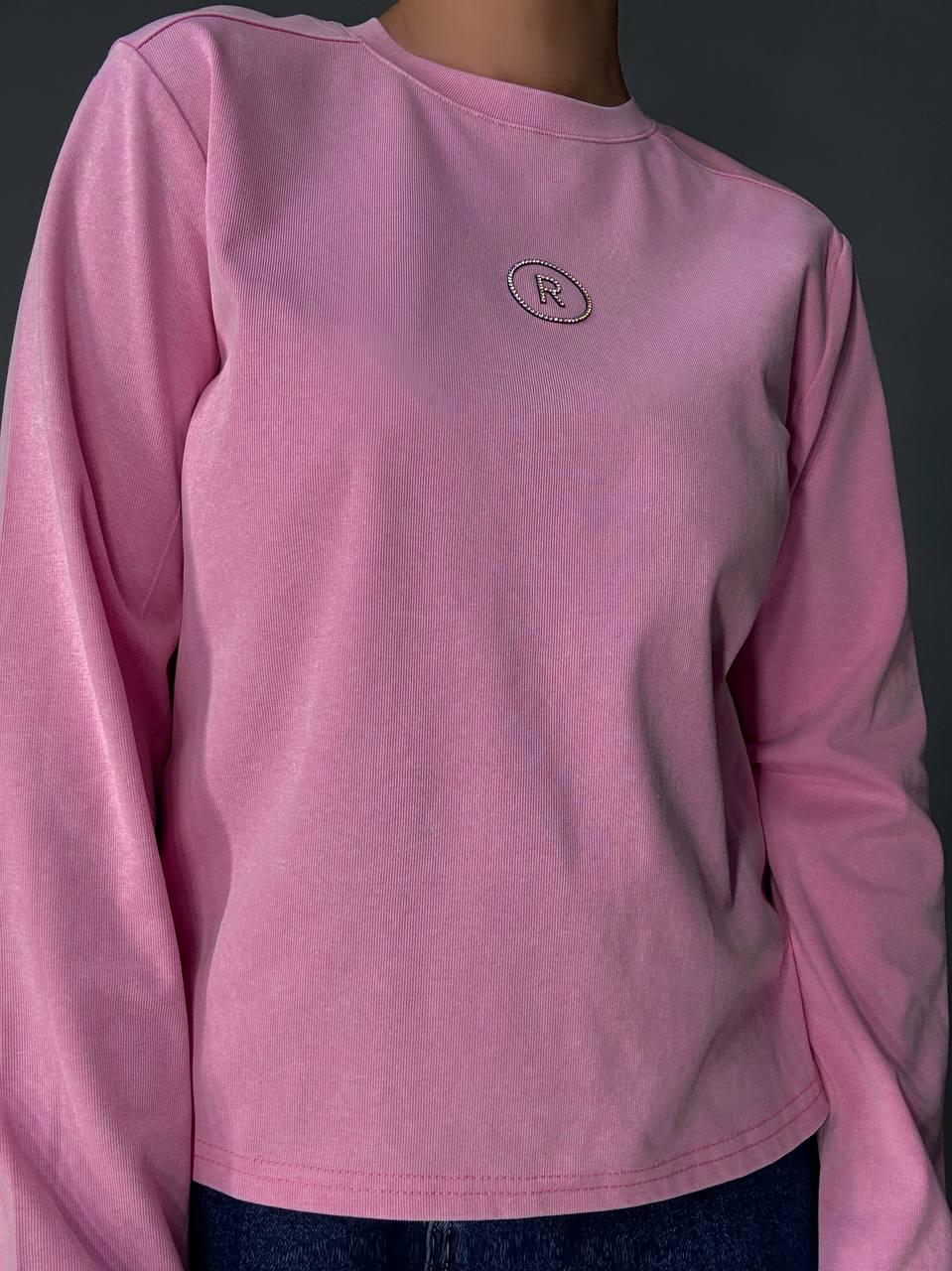 Лонгслів жіночий A-N 2517-5 трикотажний варка тай-дай з камінчиками R OS Рожевий (4895) - фото 7 Лонгслів жіночий A-N 2517-5 трикотажний варка тай-дай з камінчиками R OS Рожевий (4895) - фото 7