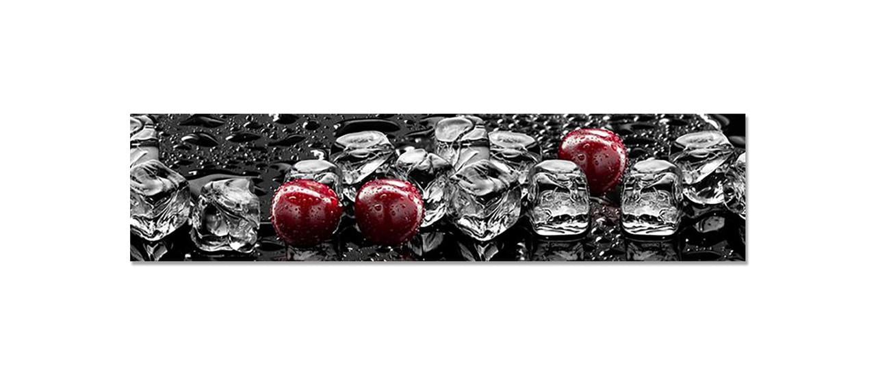 Наклейка виниловая на кухню Zatarga Вишни и Кубики Льда 600х2500 мм (1294193339)